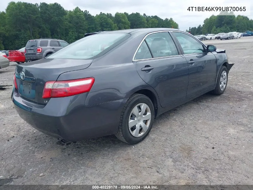 2009 Toyota Camry VIN: 4T1BE46K99U870065 Lot: 40229178