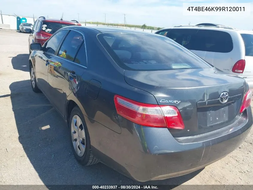 2009 Toyota Camry Le VIN: 4T4BE46K99R120011 Lot: 40233937