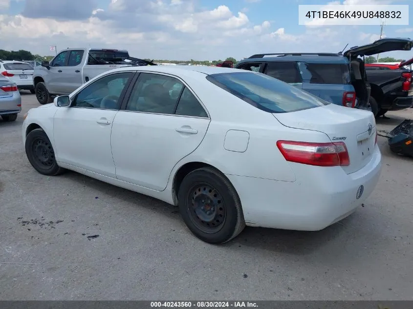 2009 Toyota Camry Le VIN: 4T1BE46K49U848832 Lot: 40243560