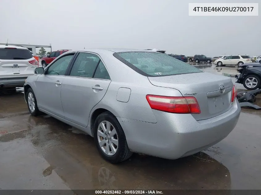 2009 Toyota Camry Le VIN: 4T1BE46K09U270017 Lot: 40252462