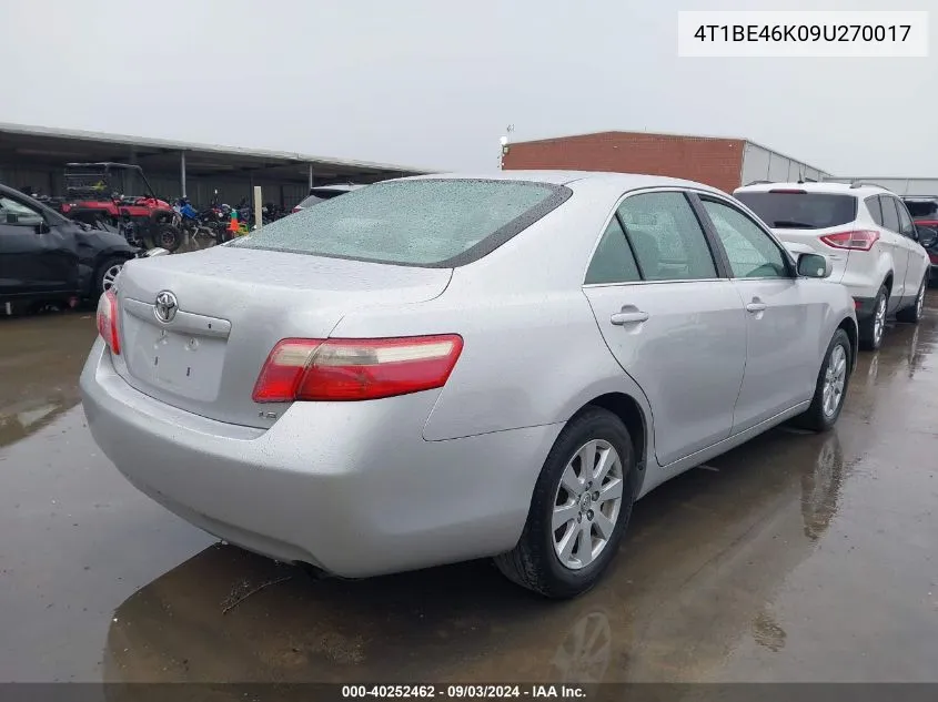 4T1BE46K09U270017 2009 Toyota Camry Le