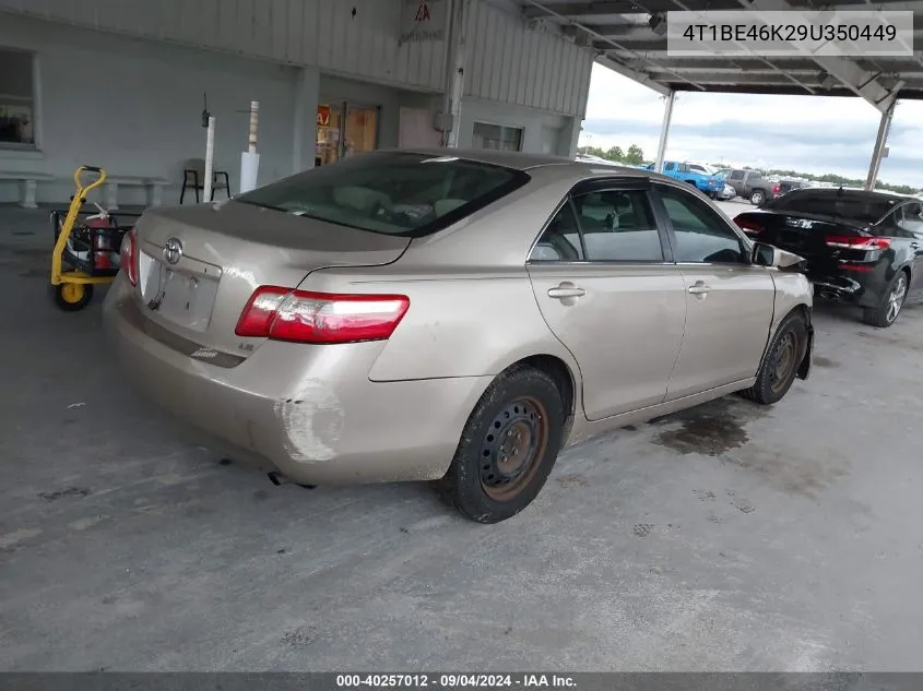 2009 Toyota Camry Le VIN: 4T1BE46K29U350449 Lot: 40257012