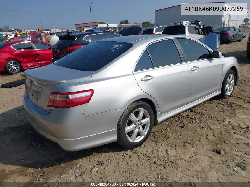 2009 Toyota Camry Se V6 VIN: 4T1BK46K09U077259 Lot: 40264730