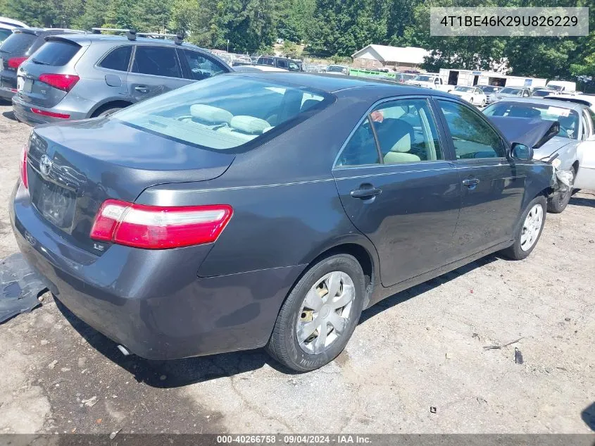 2009 Toyota Camry Le VIN: 4T1BE46K29U826229 Lot: 40266758