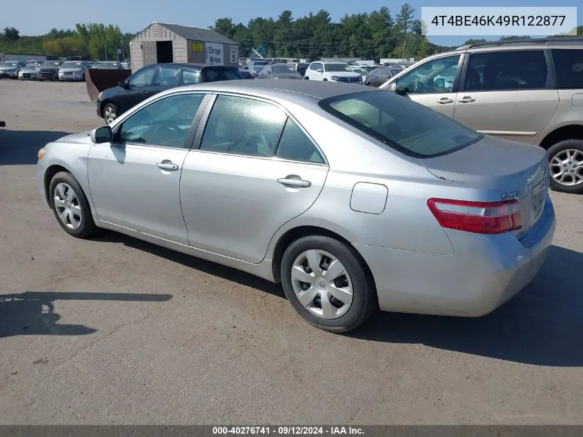 4T4BE46K49R122877 2009 Toyota Camry Le