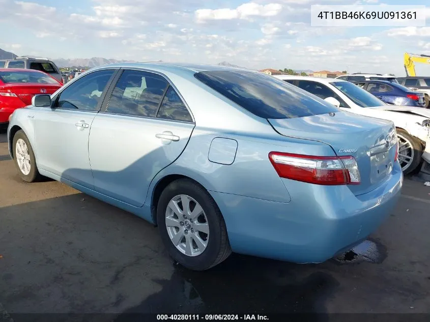 2009 Toyota Camry Hybrid VIN: 4T1BB46K69U091361 Lot: 40280111