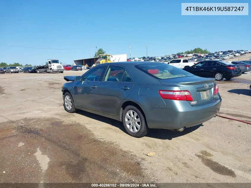 2009 Toyota Camry Xle V6 VIN: 4T1BK46K19U587247 Lot: 40286102