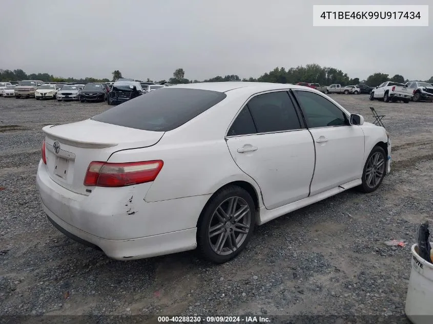 2009 Toyota Camry Se VIN: 4T1BE46K99U917434 Lot: 40288230