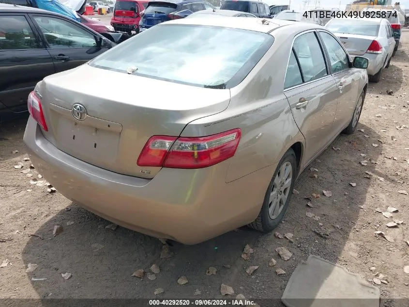 2009 Toyota Camry Le VIN: 4T1BE46K49U825874 Lot: 40292520