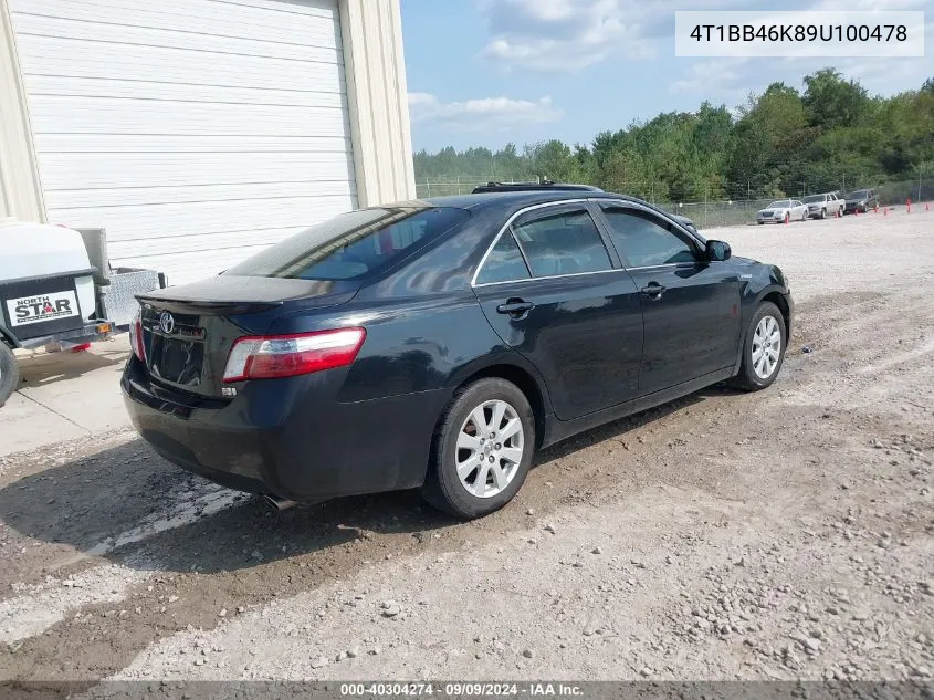 4T1BB46K89U100478 2009 Toyota Camry Hybrid