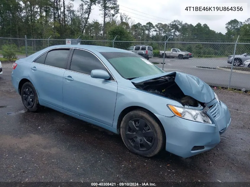 2009 Toyota Camry Le VIN: 4T1BE46K19U864356 Lot: 40308421