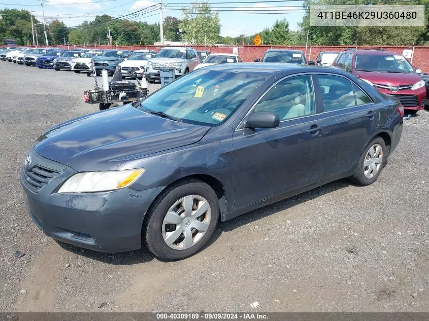 2009 Toyota Camry Le VIN: 4T1BE46K29U360480 Lot: 40309189