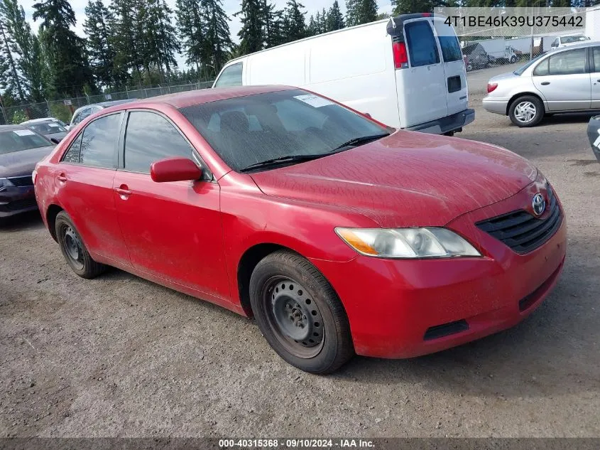 2009 Toyota Camry Le VIN: 4T1BE46K39U375442 Lot: 40315368