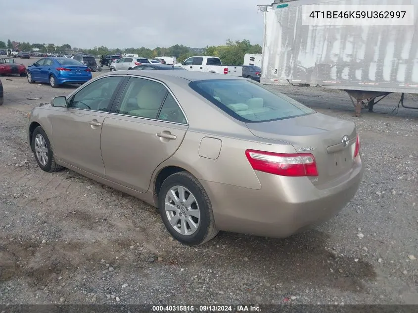 2009 Toyota Camry Se/Le/Xle VIN: 4T1BE46K59U362997 Lot: 40315815