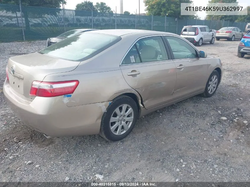 2009 Toyota Camry Se/Le/Xle VIN: 4T1BE46K59U362997 Lot: 40315815