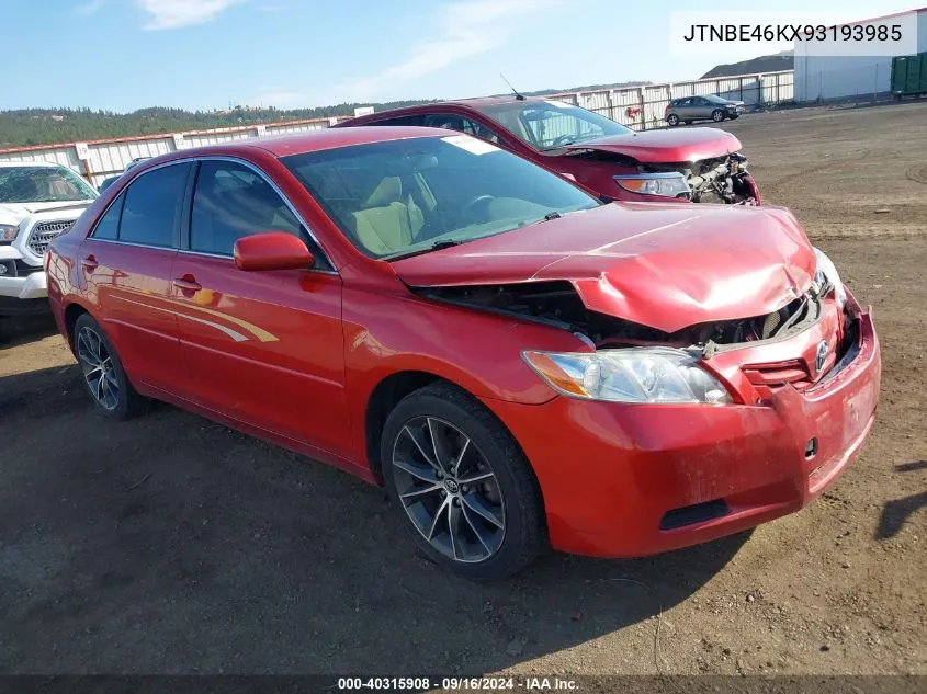 2009 Toyota Camry Le VIN: JTNBE46KX93193985 Lot: 40315908