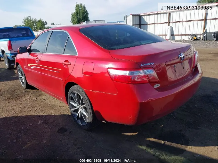 2009 Toyota Camry Le VIN: JTNBE46KX93193985 Lot: 40315908