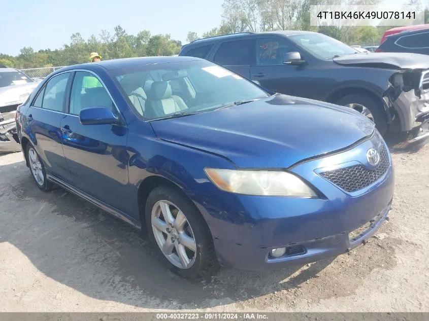 4T1BK46K49U078141 2009 Toyota Camry Se V6