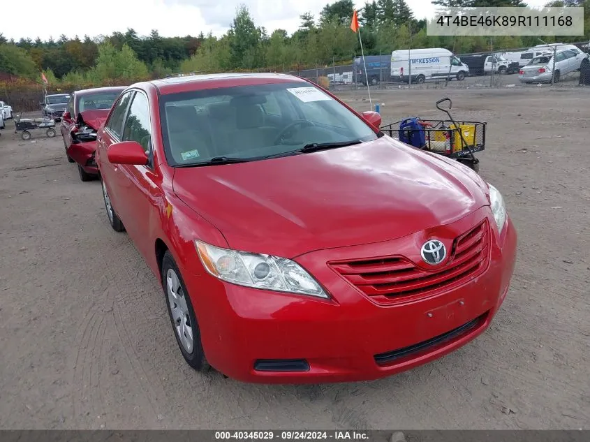 2009 Toyota Camry Le VIN: 4T4BE46K89R111168 Lot: 40345029