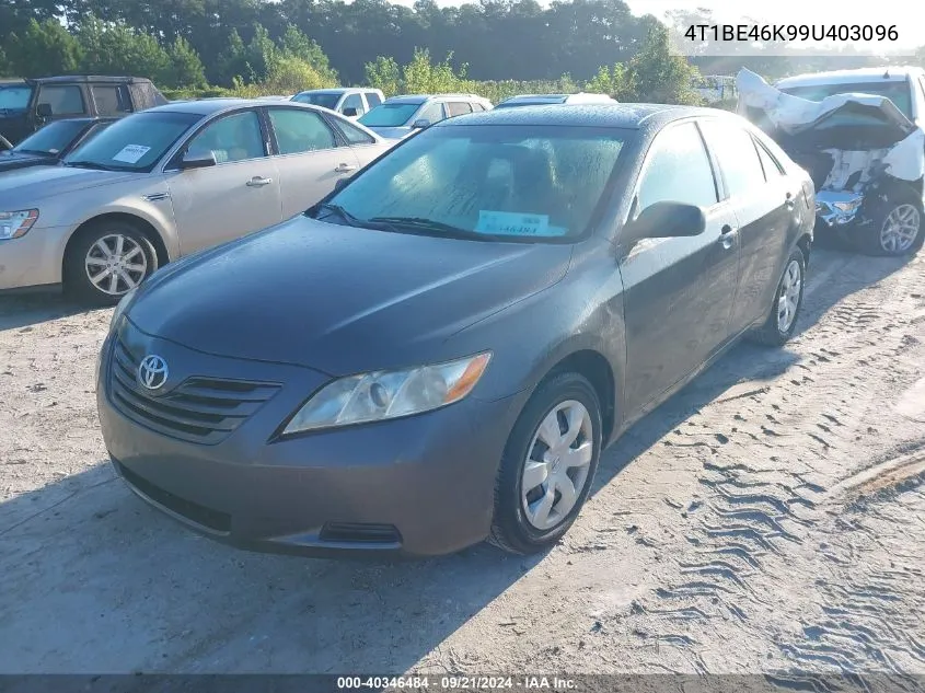 2009 Toyota Camry Le VIN: 4T1BE46K99U403096 Lot: 40346484