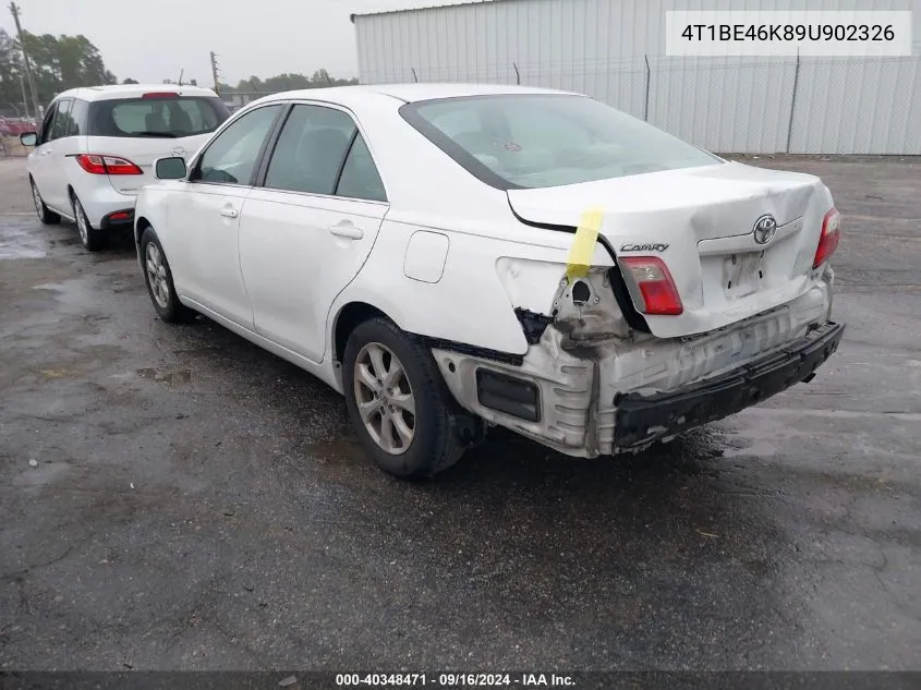 2009 Toyota Camry Le VIN: 4T1BE46K89U902326 Lot: 40348471