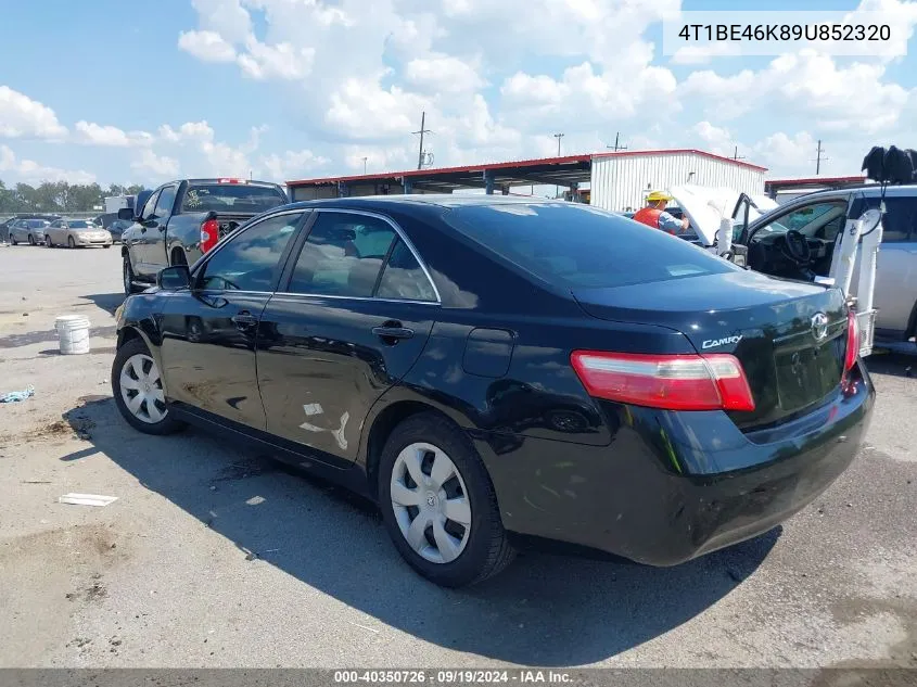 2009 Toyota Camry VIN: 4T1BE46K89U852320 Lot: 40350726