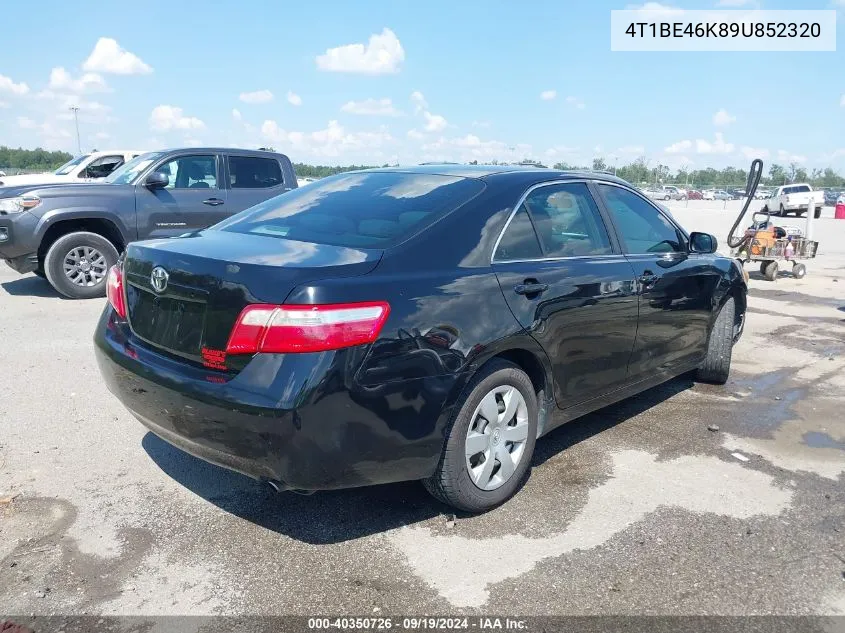 2009 Toyota Camry VIN: 4T1BE46K89U852320 Lot: 40350726