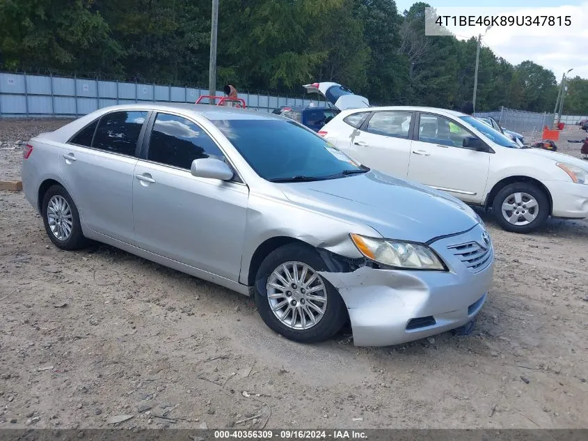 4T1BE46K89U347815 2009 Toyota Camry Le