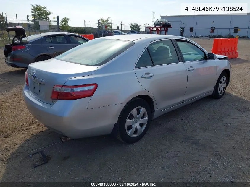 2009 Toyota Camry Le VIN: 4T4BE46K79R138524 Lot: 40358803