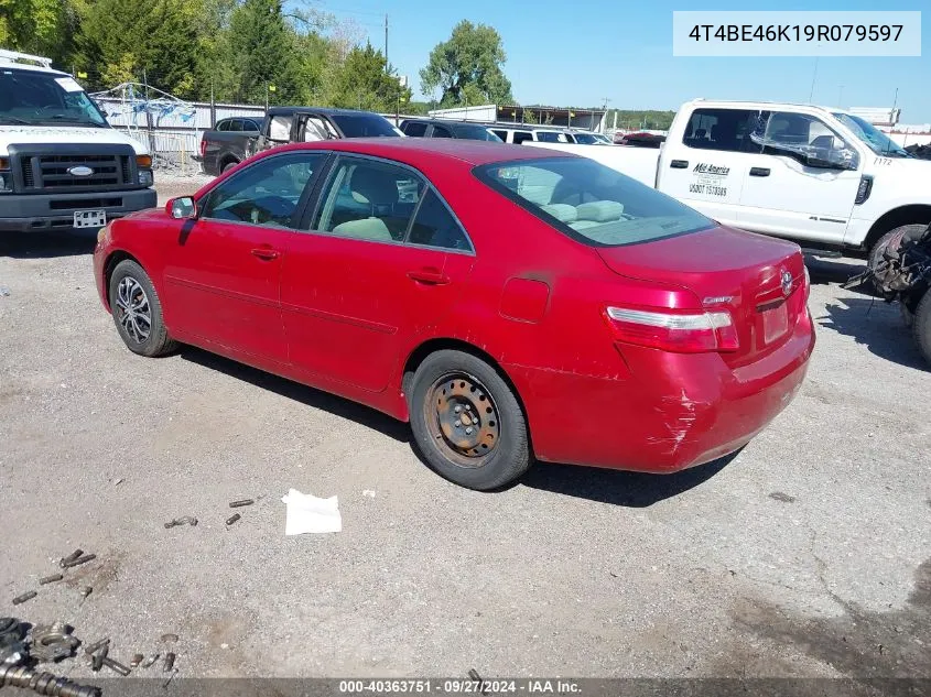 2009 Toyota Camry Se/Le/Xle VIN: 4T4BE46K19R079597 Lot: 40363751