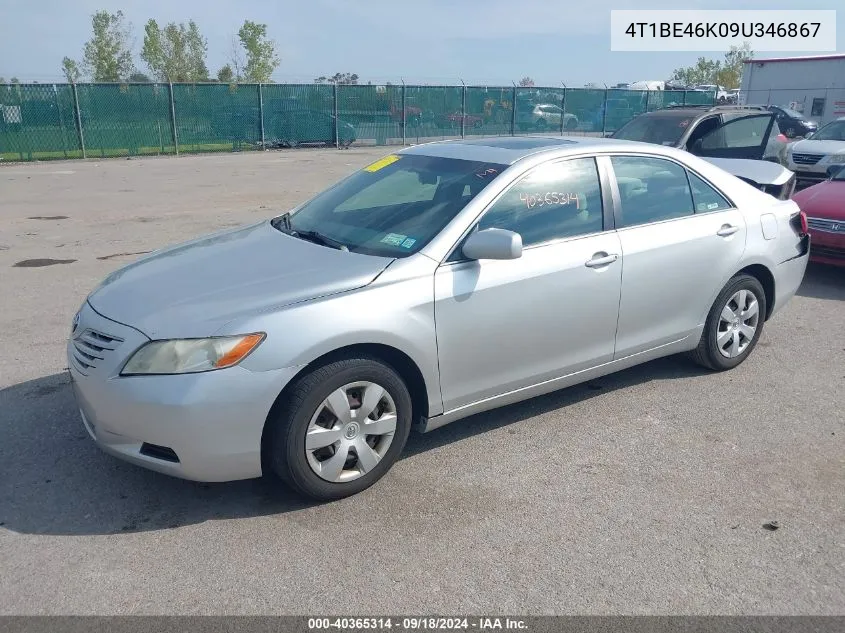 2009 Toyota Camry Le VIN: 4T1BE46K09U346867 Lot: 40365314