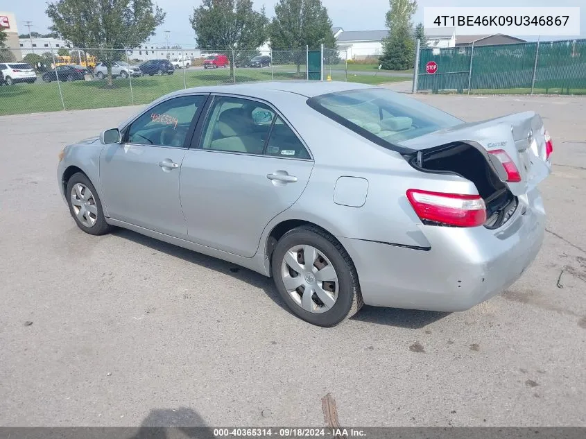 2009 Toyota Camry Le VIN: 4T1BE46K09U346867 Lot: 40365314