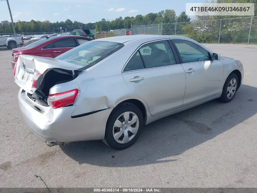 2009 Toyota Camry Le VIN: 4T1BE46K09U346867 Lot: 40365314