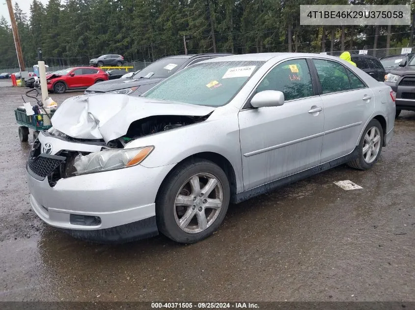 2009 Toyota Camry Se VIN: 4T1BE46K29U375058 Lot: 40371505