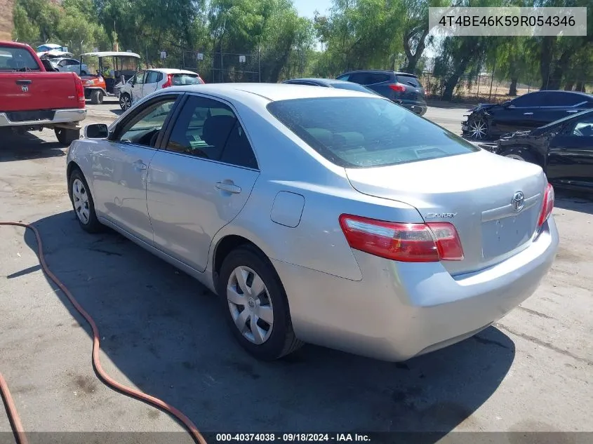 2009 Toyota Camry Le VIN: 4T4BE46K59R054346 Lot: 40374038