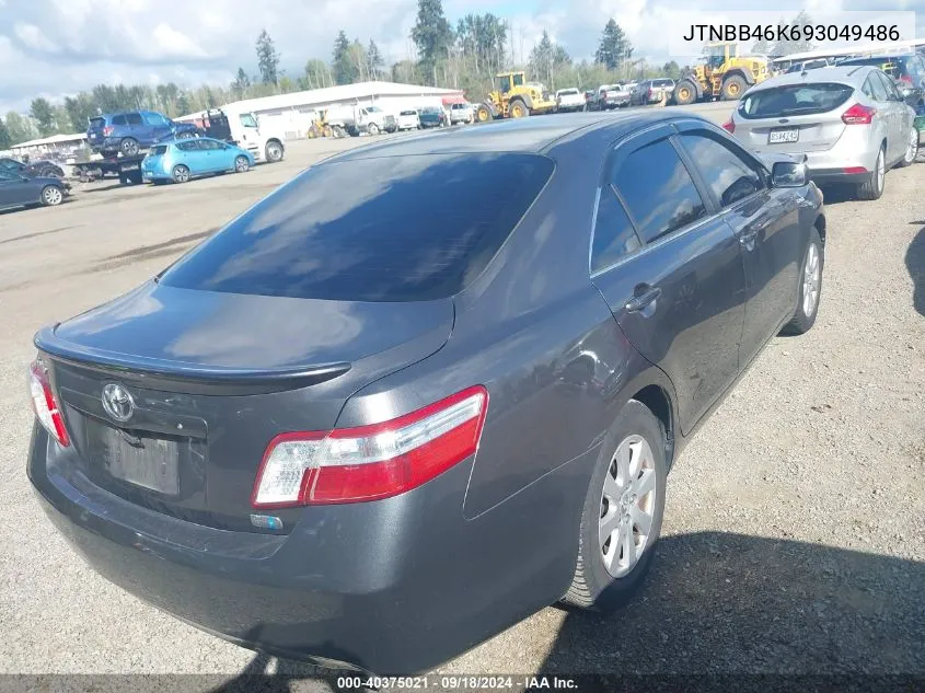 2009 Toyota Camry Hybrid VIN: JTNBB46K693049486 Lot: 40375021