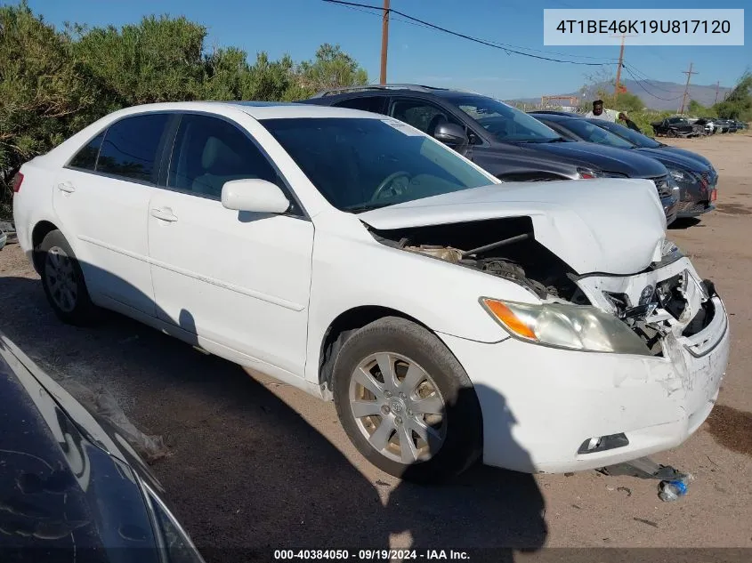 2009 Toyota Camry Xle VIN: 4T1BE46K19U817120 Lot: 40384050