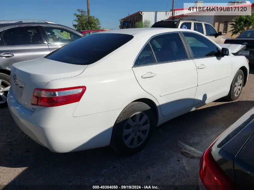 2009 Toyota Camry Xle VIN: 4T1BE46K19U817120 Lot: 40384050