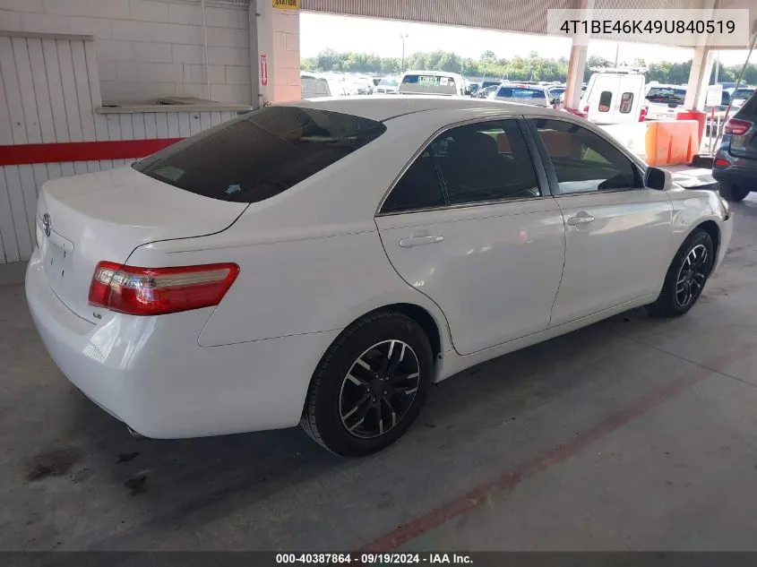 4T1BE46K49U840519 2009 Toyota Camry Le