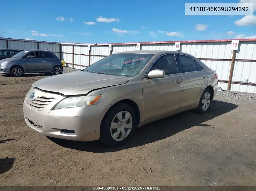 2009 Toyota Camry Le VIN: 4T1BE46K39U294392 Lot: 40391307