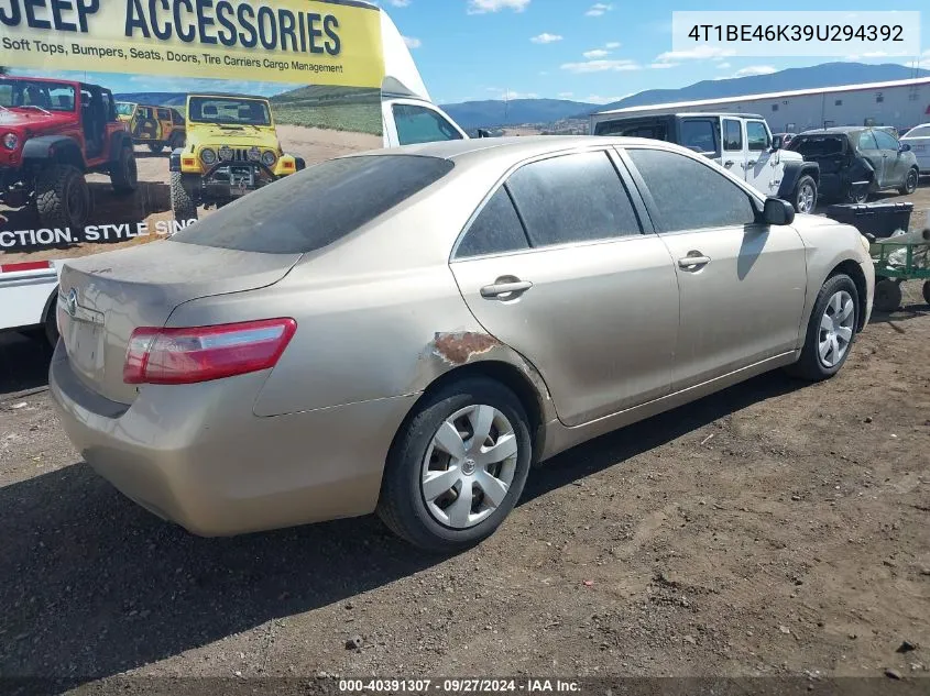 2009 Toyota Camry Le VIN: 4T1BE46K39U294392 Lot: 40391307