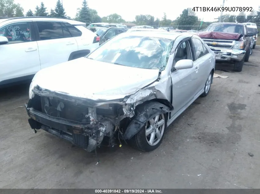 4T1BK46K99U078992 2009 Toyota Camry Se V6