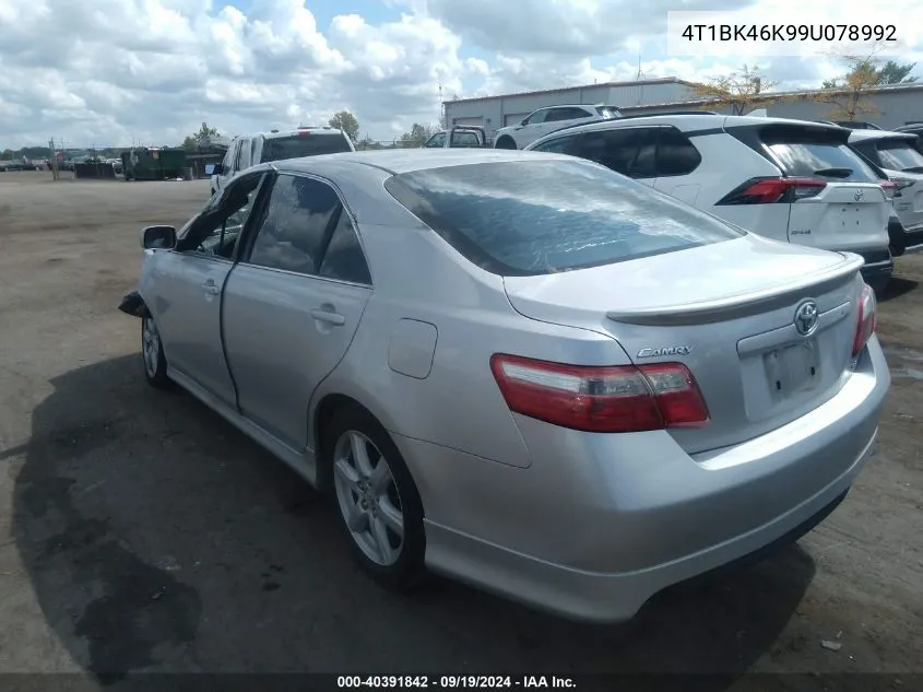 2009 Toyota Camry Se V6 VIN: 4T1BK46K99U078992 Lot: 40391842