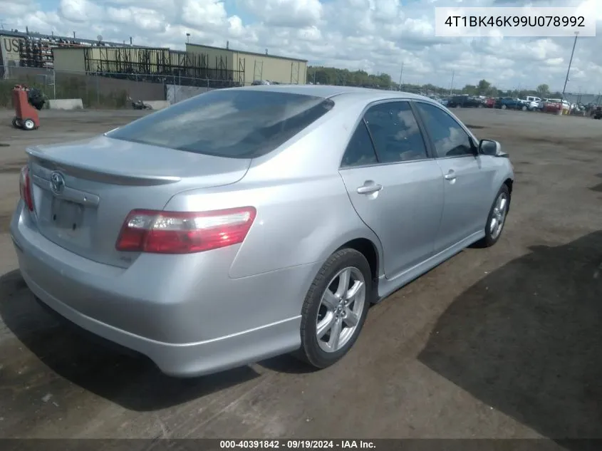 4T1BK46K99U078992 2009 Toyota Camry Se V6