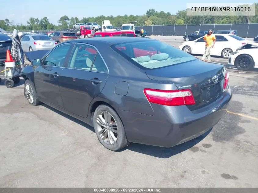 2009 Toyota Camry Le VIN: 4T4BE46KX9R116016 Lot: 40398926