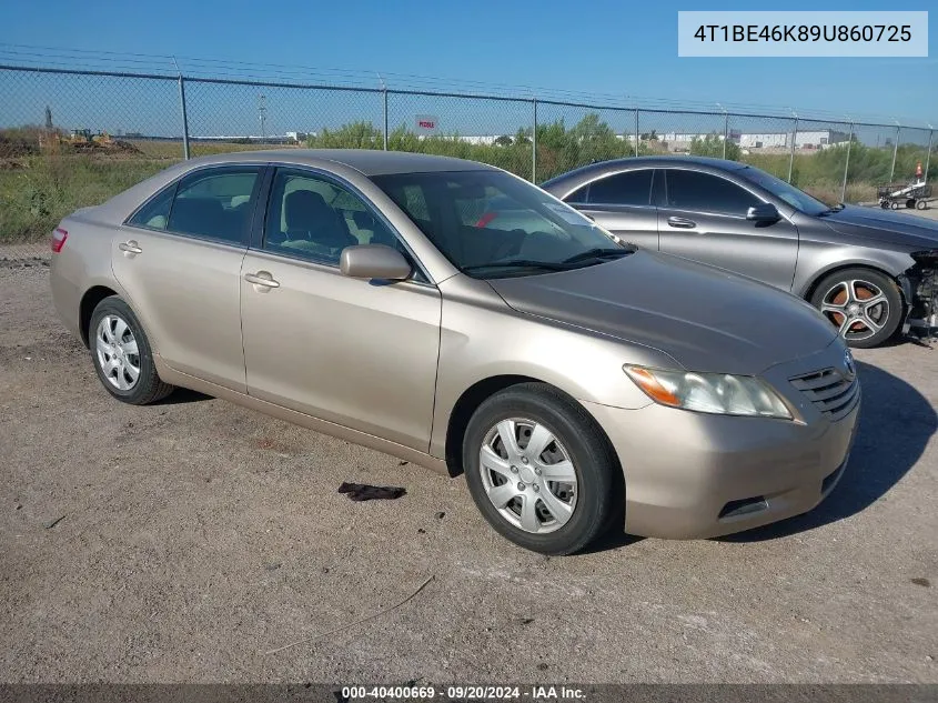 2009 Toyota Camry Le VIN: 4T1BE46K89U860725 Lot: 40400669