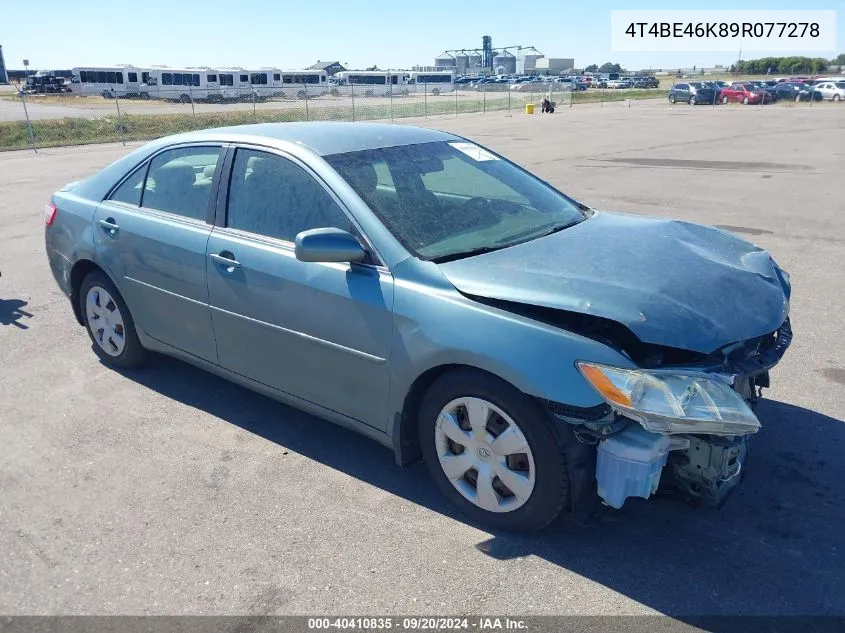 2009 Toyota Camry Le VIN: 4T4BE46K89R077278 Lot: 40410835