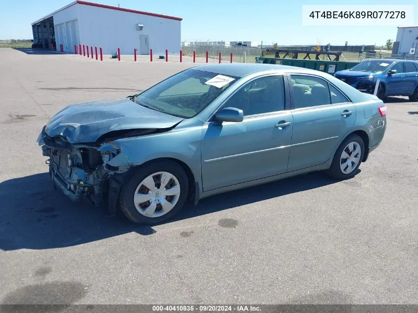 2009 Toyota Camry Le VIN: 4T4BE46K89R077278 Lot: 40410835