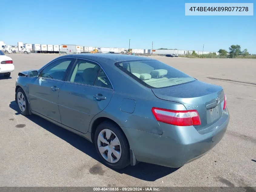 2009 Toyota Camry Le VIN: 4T4BE46K89R077278 Lot: 40410835