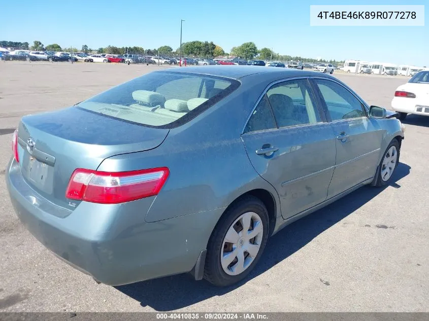 2009 Toyota Camry Le VIN: 4T4BE46K89R077278 Lot: 40410835